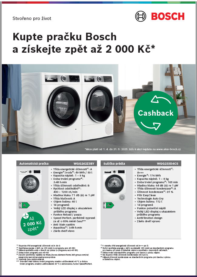 Set pračka sušička Bosch_produktové info_cashback